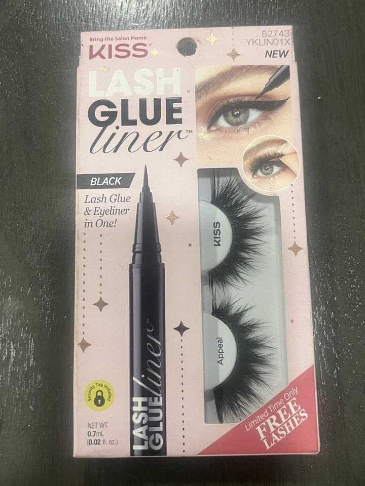 KISS Lash GLUEliner, BLACK  2-in-1 Felt-Tip Eyelash Adhesive and Eyeliner *NEW* - Image 1 of 1