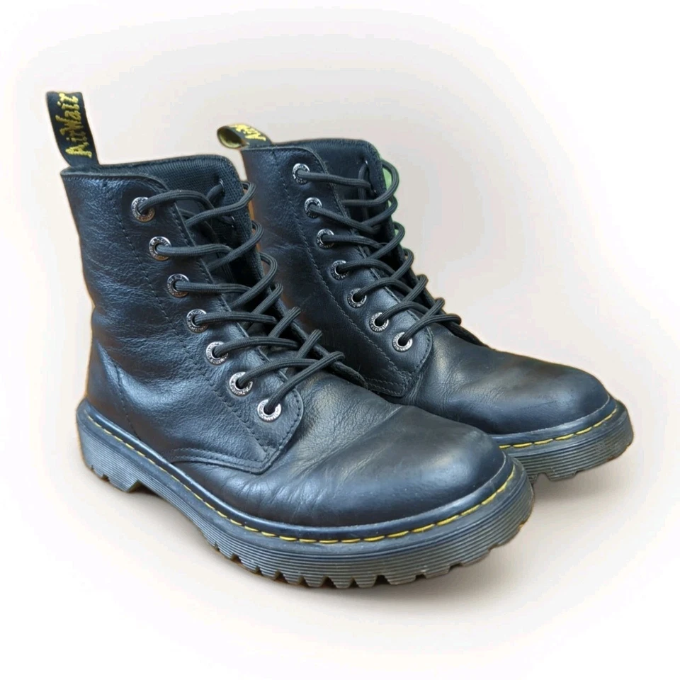 Botas de Combate Dr. Martens Luana 7 Ojos Talla 8 (EE. UU.) Negro T Lamper Cuero  Foto 1 de 4