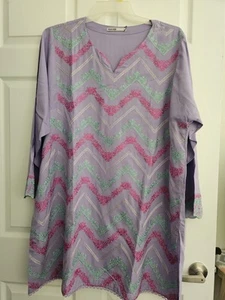 Khaadi Geometric Embroidered Kurta Tunic Dress Size 16 Ethnic Tribal - Picture 1 of 4