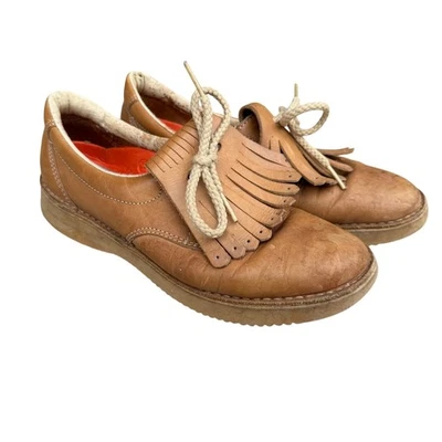 Rockport RocSport Women's Tan Leather Fringe Oxfords 7.5M - Image 1 of 4