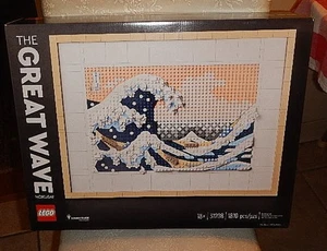 Die große Welle gerahmtes japanisches Wandbild Bauset LEGO 31208 Art Hokusai - Bild 1 von 2