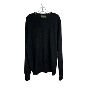 Quill's Woollen Market Sweater Mens Dark Charcoal Pure Irish Cashmere Knit XL - Picture 1 of 7