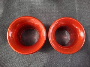 RED AIR INTAKE TRUMPETS 48MM PAIR - Picture 1 of 2