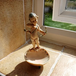 FONTANINI DEPOSE ITALIEN FRÜHER AMOR CHERUB SCHMUCKSTÜCK/SEIFE/RING/SCHALE SPINNENMARKE GC - Bild 1 von 5