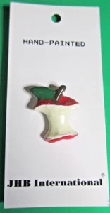 DE COLECCIÓN JHB 1" APPLE CORE PLÁSTICO CAÑA APLICADA NOVEDAD ARTESANÍA BOTÓN-J5 - Imagen 1 de 3