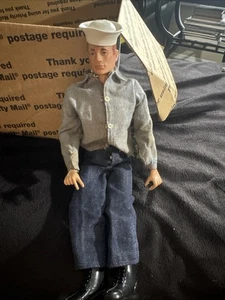 FIGURINE VINTAGE 1964 12" GI JOE ACTION SAILOR - Photo 1/21