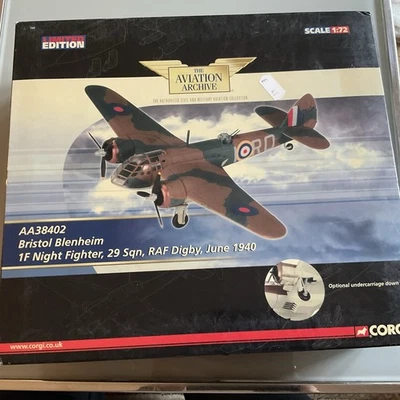 Corgi 1/72 Scale Diecast AA38402 Bristol Blenheim 1F Night Fighter 29Sqn RAF  - Image 1 of 4