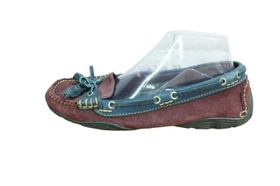 LL Bean Women's Burgundy Suede Slip-On Moccasin Mule Loafer Shoes Size 8.5 M - Image 1 of 4