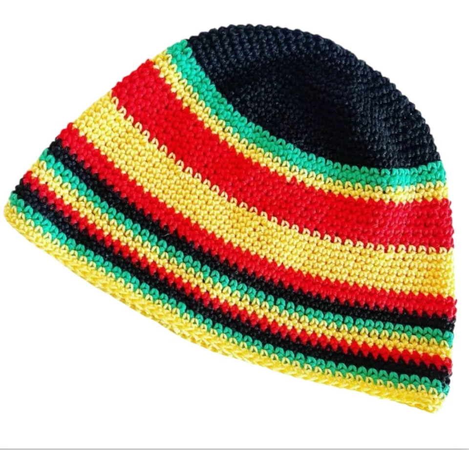 Cappello uncinetto COTONE o LANA  crochet hat unisex fatto a mano - Immagine 1 di 3
