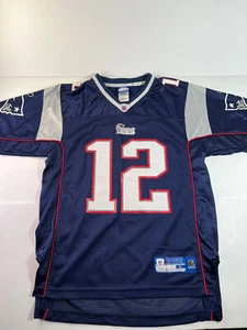 NFL Reebok On Field New England Patriots Tom Brady #12 Jersey Youth large 38”c - Picture 1 of 12