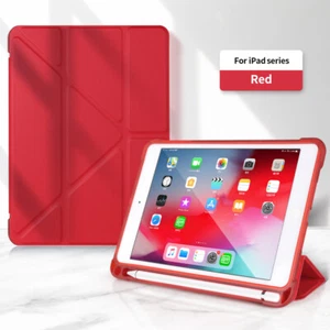 For Apple iPad 9th 8th 10.2 Pro 11 9.7 10.5 Smart Case Cover With Pencil Holder - Picture 1 of 22