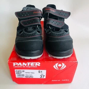 Steel Toe Cap Atlantis S1P Black 257 Size 12.5 UK Panter Boots Shoes Work Safety - Picture 1 of 6