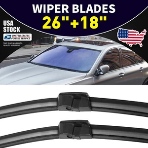 BMW 528i, 528i xDrive, 535d Front Wiper Blade Set 26"&18" All-Season Durability - Picture 1 of 15