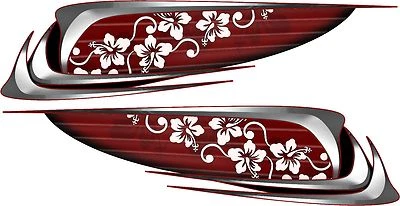 Vinilo Coche Vehículo Camión Barco Pegatinas Gráficos Hibisco Playa Surf Calcomanías Foto 1 de 2