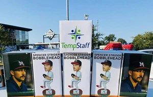 1 RARE /1000 SPENCER STRIDER LIMITED MINOR LEAGUE RC ED BRAVES BOBBLEHEAD BRAVES - Picture 1 of 7