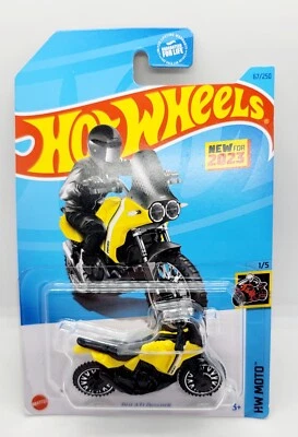 Motocicleta de juguete Hot Wheels HW Amarilla Ducati Desert X 2023 nueva Mattel  Foto 1 de 2