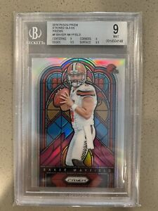 2018 Panini Prizm Baker Mayfield Rookie Stained Glass - BGS 9