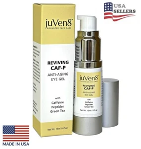 Clearance! juVen8 Adv. Face Care Reviving Caf-p Anti-Aging Eye Gel 15ml-.5oz - Picture 1 of 7