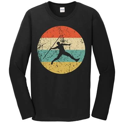 Javelin Throw Shirt - Retro Track And Field Long Sleeve T-Shirt - Javelin Gift - Image 1 of 2