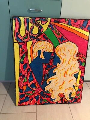 PINTURA HIPPIE ARTE POP ESTILO PETER MAX JILL HANSEN WISCONSIN Foto 1 de 4