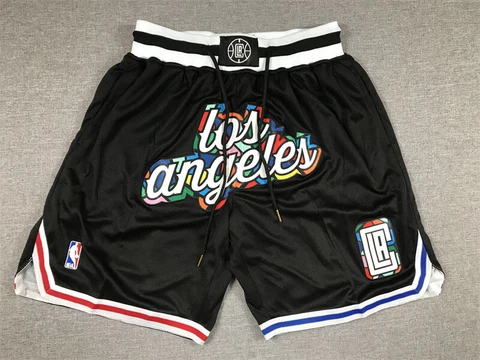 New Los Angeles Clippers Men’s City Black with Pockets Basketball Shorts S-XXL Cover