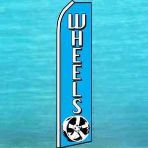 BANDERA ALETEADORA RUEDAS Alta Curvada Superior Publicidad Pluma Swooper Viento Banner Letrero - Imagen 1 de 5