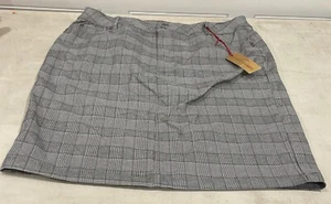 Sabrina Lauren Soft Stretch Women's Size 22W Grey Plaid Zip Front Pencil Skirt - Picture 1 of 2