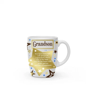 New boxed Grandson present gift fine china mug coffee cup Free P+P