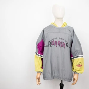 Chaqueta de playa Miami con capucha vintage de los años 80-90 NUNCA TE PONGAS EN MARCHA x TEAM 7 para hombre M/L - Imagen 1 de 14