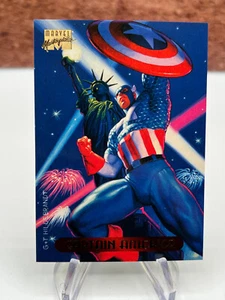 Captain America 1994 Marvel Masterpieces Fleer Card #18 - Picture 1 of 2