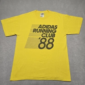 Adidas Running Shirt Uomo Taglia Small Giallo Brillante Manica Corta Running Club - Foto 1 di 8
