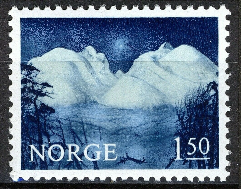 Noruega 1965, NK 570, Pintura Montañas Rondane MNH Sc 484 Foto 1 de 1