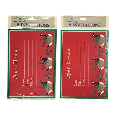 Colección de 16 invitaciones de fiesta de Navidad de colección con sello sellado Foto 1 de 4