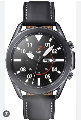 Samsung Galaxy Watch3 SM-R840 45mm Mystic Silver Edelstahlgehäuse mit Schwarz - Bild 1 von 4