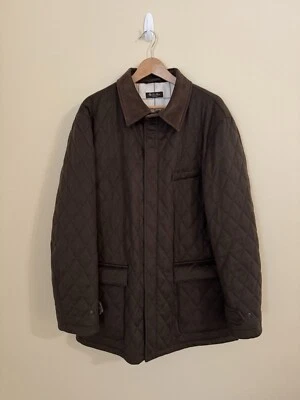 Abrigo Chaqueta Acolchada Loro Piana 100% Cashmere Storm System Seda Gamuza Marrón 3XL Foto 1 de 4