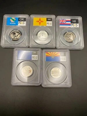 2008 S CLAD PROOF STATE QUARTERS PCGS PR69DCAM FLAG LABEL - Image 1 of 4