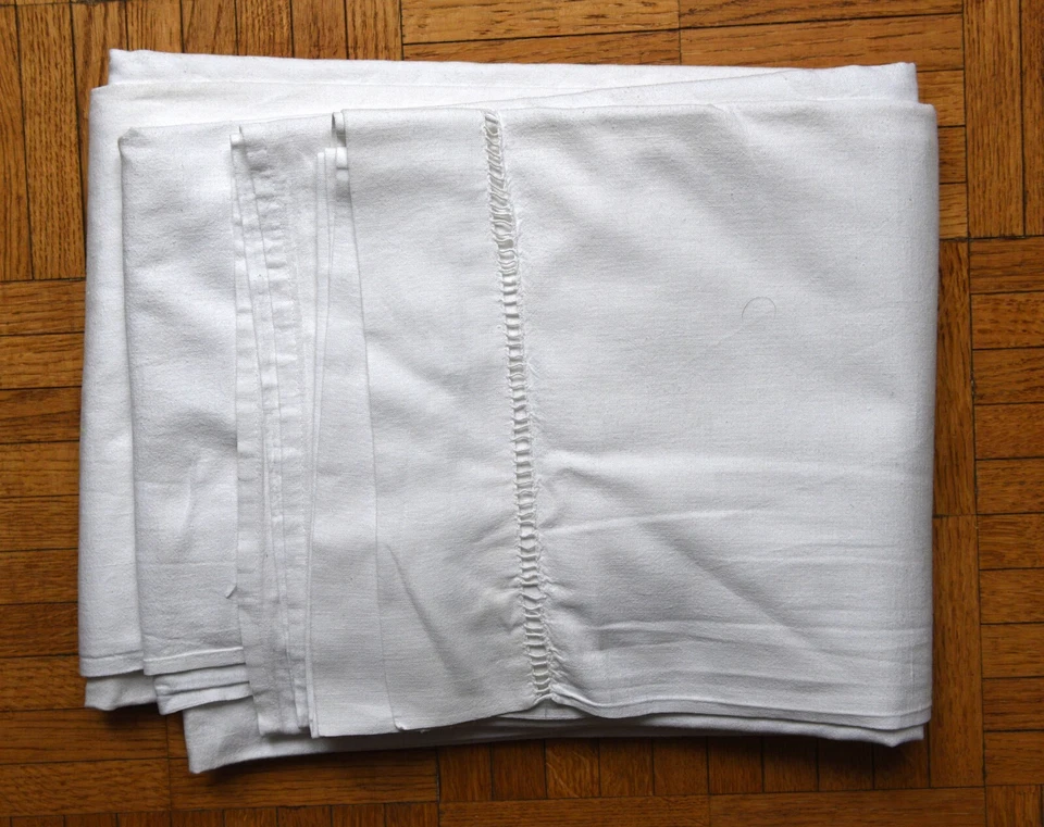 DRAP COTON RECTANGULAIRE ANCIEN  N°4 / 2,70 m x 2,10 m - Photo 1/1