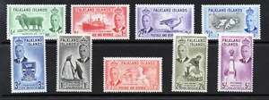 FALKLAND ISLANDS King George VI 1952 Part Set to 5/- SG 172 to SG 183 MINT - Picture 1 of 2