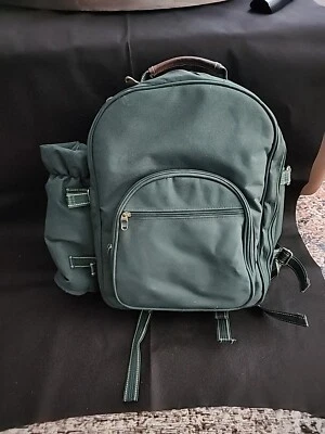 Mochila de picnic original Picnic At Ascot servicio para 2 bolsas aisladas de vino verde Foto 1 de 4