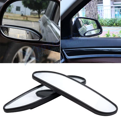 Juego de espejos retrovisores de punto ciego auxiliares gran angular laterales adhesivos de ajuste de visión trasera de 4,7" Foto 1 de 4