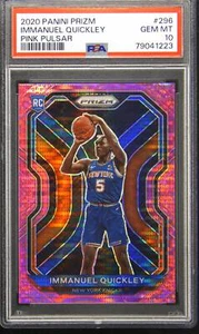 2020 Panini Prizm #296 Immanuel Quickley PINK PULSAR /42 PSA 10 GEM MINT POP 6 - Picture 1 of 2