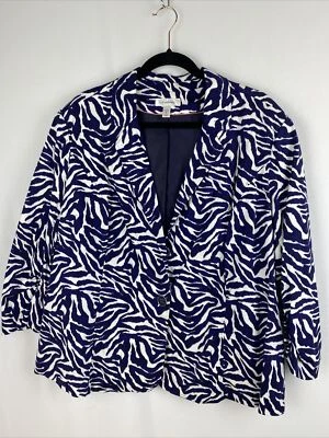 Woman’s Zebra print Blazer by Dressbarn; Size:  3X - Imagem 1 de 4