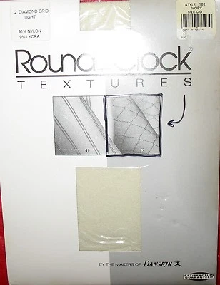 TEXTURAS TODO RELOJ de DANSKIN - MEDIAS REJILLA DIAMANTE - MARFIL - TALLA C/D Foto 1 de 2