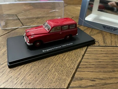 NEO Models NEO47110 Borgward Hansa 1500 Kombi Red 1/43 Diecast Scale model - Image 1 of 4