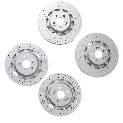 4Pcs NEW Front & Rear Brake Rotors Fit Mercedes Benz W222 S63 AMG S65 AMG 14-20 - Image 1 of 4