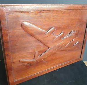 WW2 British Royal Air Force 'Trench Art' Airman's Carving of a Short Stirling.. - Picture 1 of 11