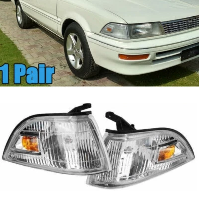 1Pair Corner Light Side Indicator Light For Toyota Corolla EE90 AE90 1989-1992 - Image 1 of 4