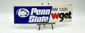 Vtg 1980s Bumper Sticker Unused Penn State AM 1320 WGET - Picture 1 of 4