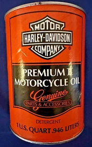Harley-Davidson Vintage Premium II Motorcycle Oil Full Quart Can API-SF Med Hvy - Picture 1 of 21