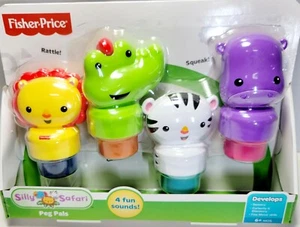 Silly Safari Fisher Price Peg Pals set New Sealed - Foto 1 di 6
